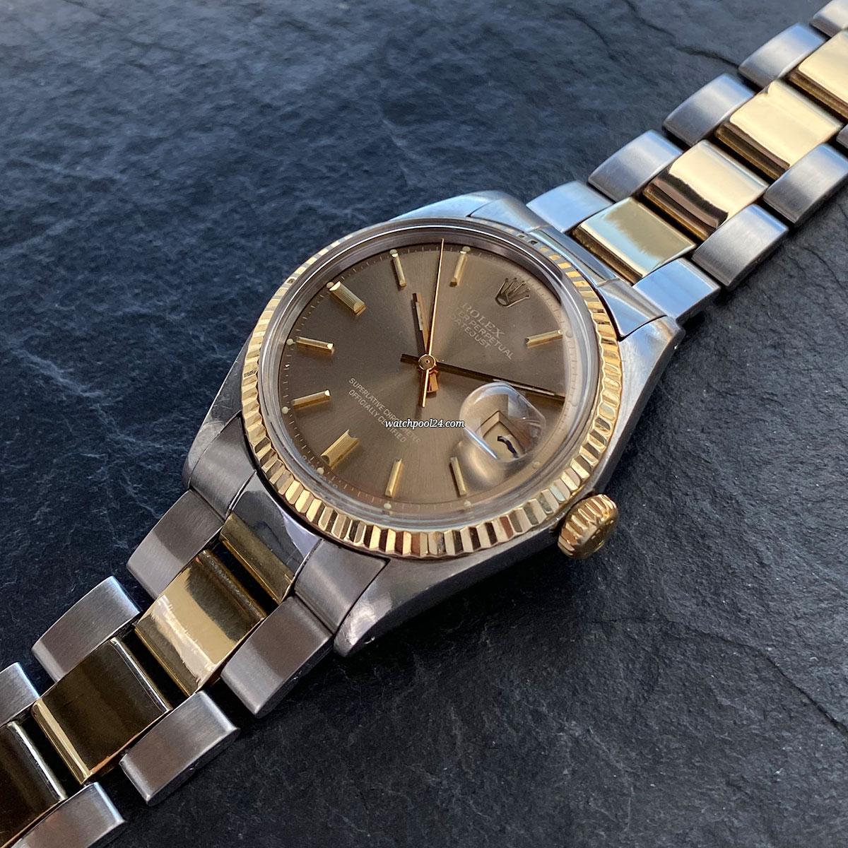 Vintage Rolex Datejust 1601 Light Brown Pie Pan Dial sold on watchPool24