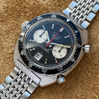 Heuer Autavia 1163 Ridged Markers Derek Bell