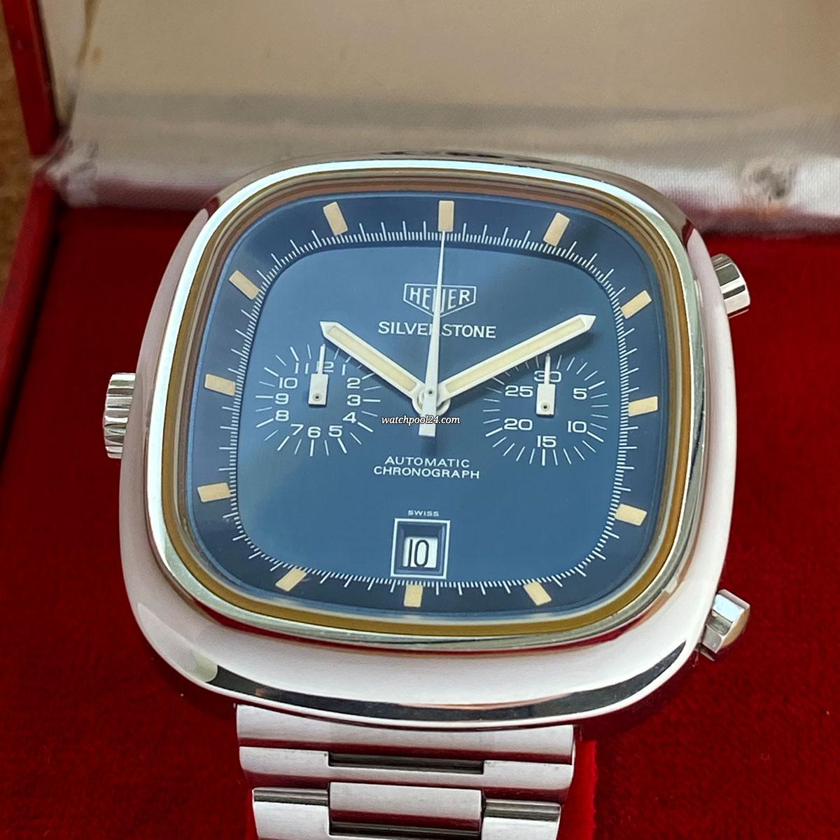 Bracelet Maillon Acier Heuer Silverstone NSA Vintage - 18mm, Occasion Avec Traces D'usure