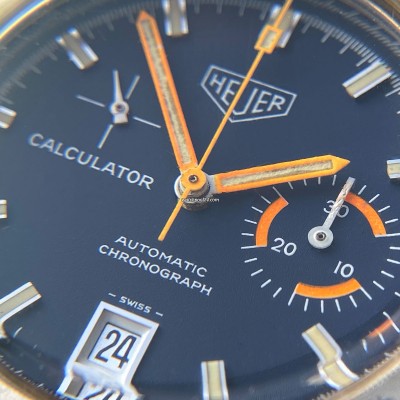 Heuer Calculator 150.633 Blue Dial