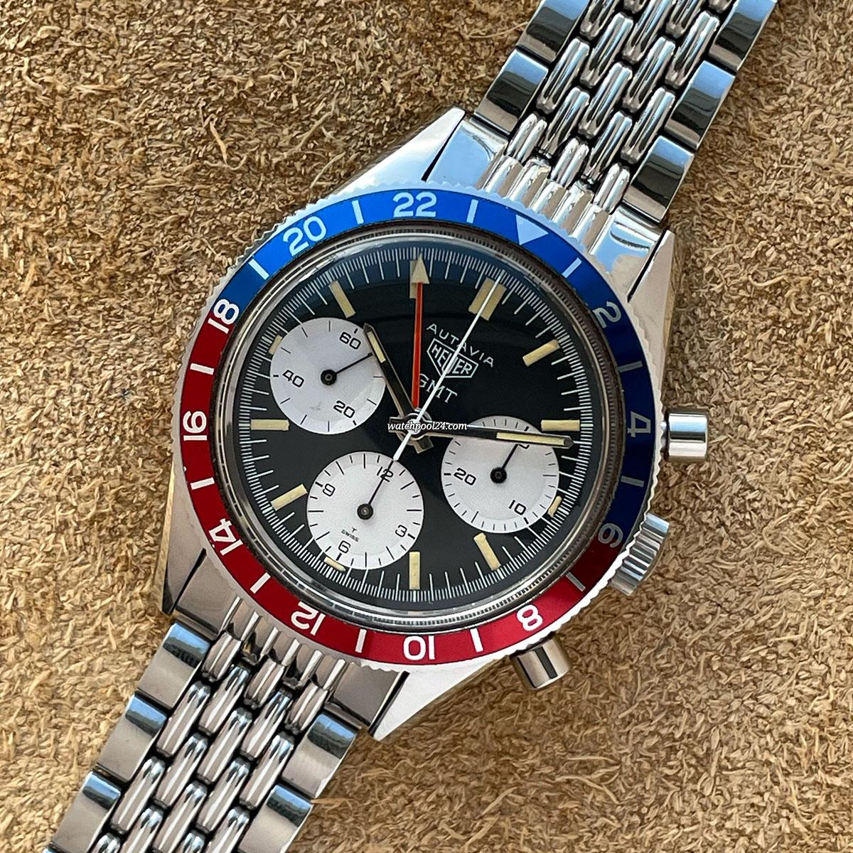 Vintage Heuer Autavia 2446 GMT First Execution NOS sold on watchPool24