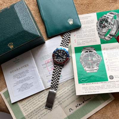 Rolex GMT Master 1675 Thin Case Zinc Sulfide Full Set