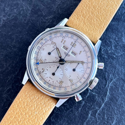 Heuer Triple Calendar Chronograph 2547 38mm