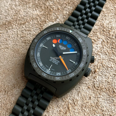 Heuer Regatta 134.602 Olive Green PVD