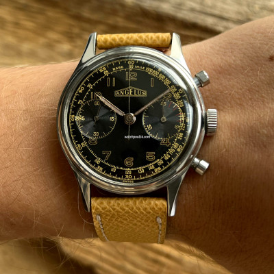 Angelus 1950s Military Chronograph Big Logo