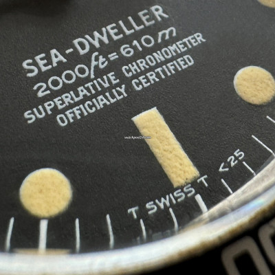 Rolex Sea-Dweller 1665 Rail Dial