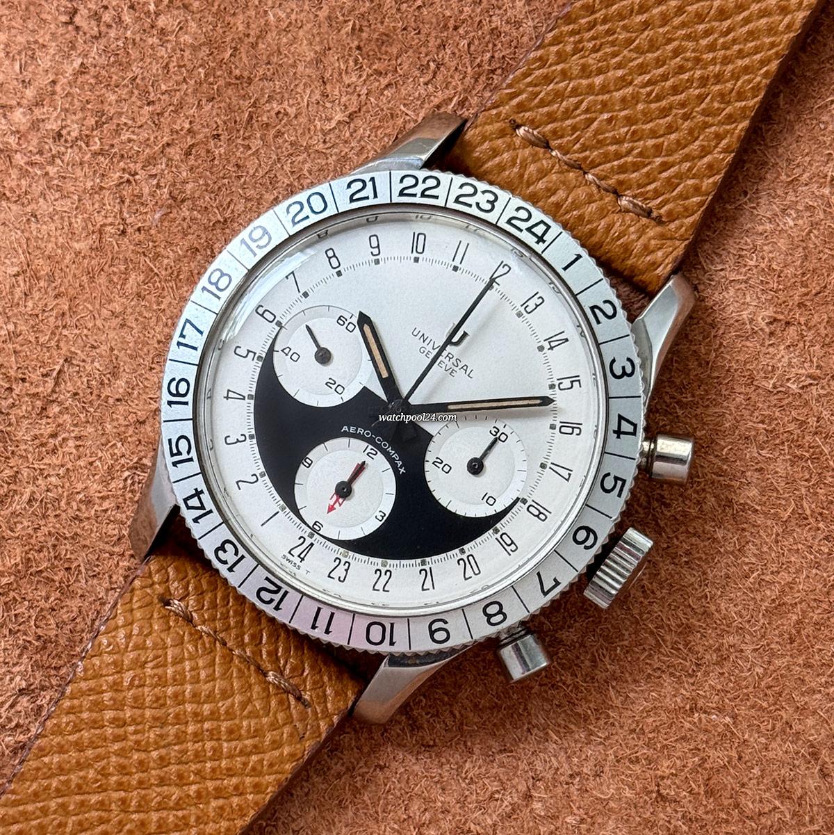 Cadran Original Universal Genève Aero-Compax – État Neuf Ancien Stock, Rare – Modèle Batman