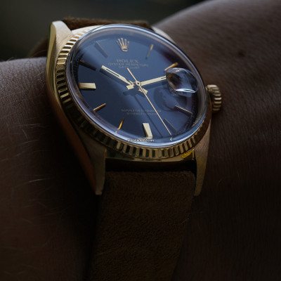 Rolex Datejust 1601 Black Gilt Dial