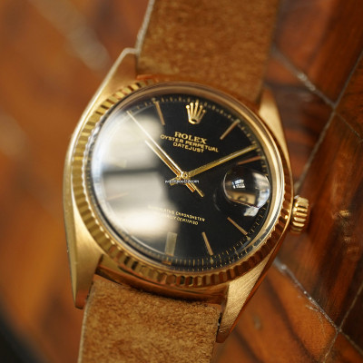 Rolex Datejust 1601 Black Gilt Dial