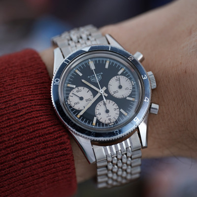 Vintage Heuer Autavia 2446 Jochen Rindt - Faded Bezel