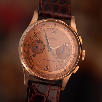 Sexima Chronograph Rose Gold - NOS