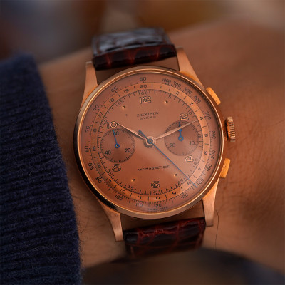 Sexima Chronograph Rose Gold - NOS