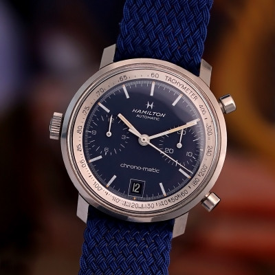 Hamilton Chrono-Matic 11002-3 Blue Dial