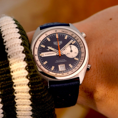 Heuer Carrera 1553 Blue