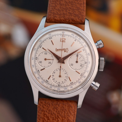 Eberhard 1950s Chronograph 1357 Three Registers