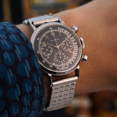 Vintage Movado M95 Chronograph 19018 Black Dial