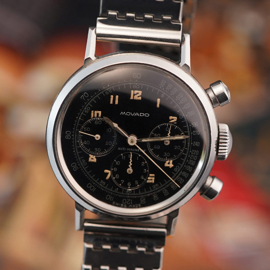 Movado M95 Chronograph 19018 Black Dial