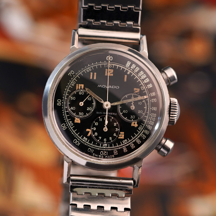 Movado M95 Chronograph 19018 Black Dial