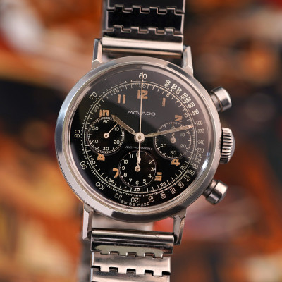 Movado M95 Chronograph 19018 Black Dial