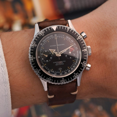 Vintage Nivada Grenchen Chronomaster Aviator Sea Diver 105/9989