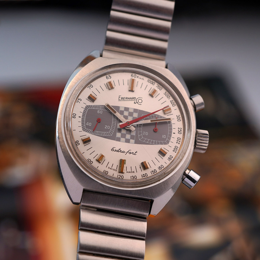 Eberhard Extra-Fort 31006 Racing Chrono - hervorragender Gehäusezustand