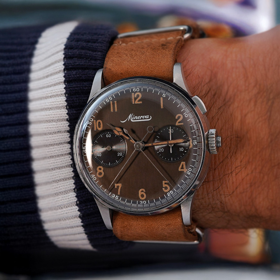 Minerva Split Seconds Chronograph Oversize - atemberaubendes Aussehen am Handgelenk