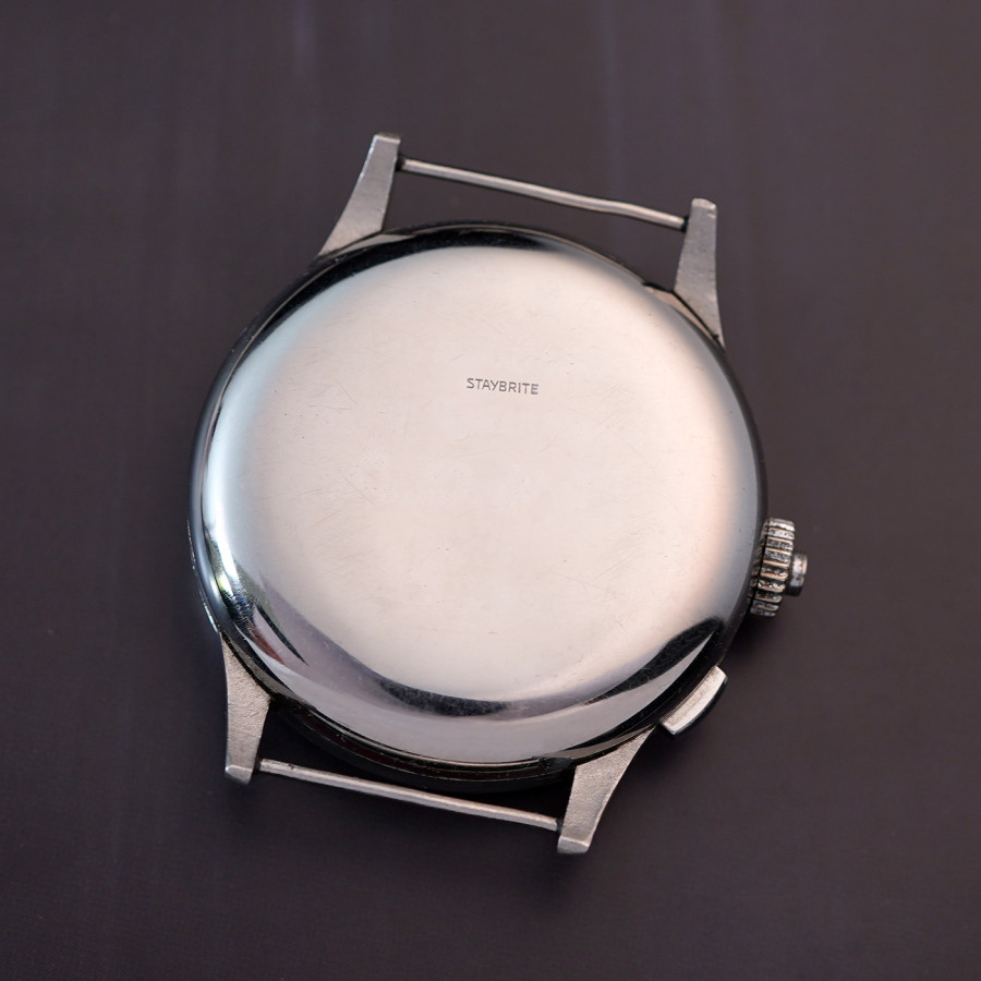 Minerva Split Seconds Chronograph Oversize - 'Staybrite' on the back