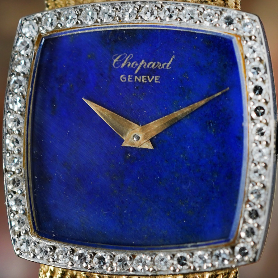 Chopard 1970er Damenuhr - Lapislazuli Dial - seltenes Zifferblatt aus Lapislazuli in makellosem Zustand