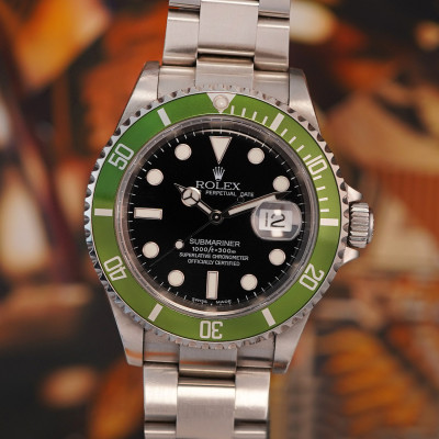 Rolex Submariner 16610LV Kermit - Flat Four