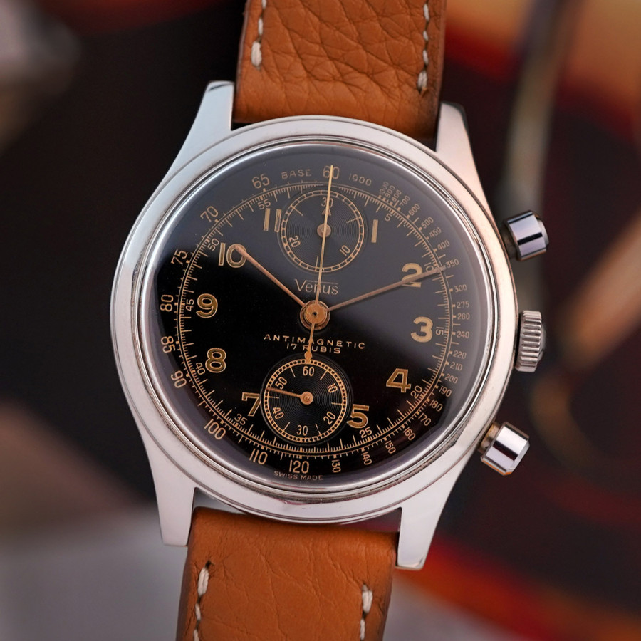 Venus Antimagnetic Chronograph Nero Dial