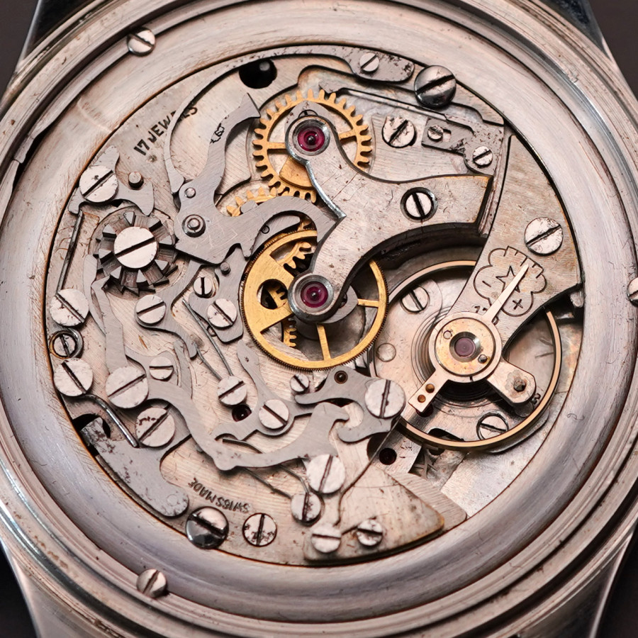 Venus Antimagnetic Chronograph Nero Dial - manual-wind caliber Venus 170
