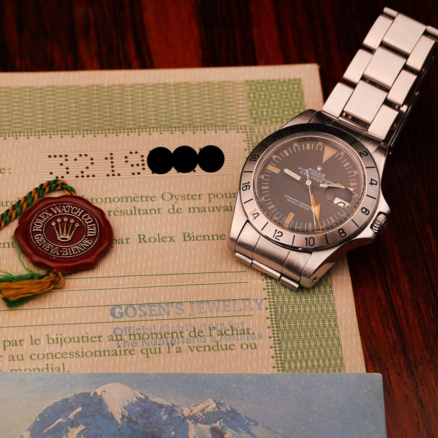 Rolex Explorer II 1655 MK1 Ultra Full Set - sold in the Netherlands Antilles
