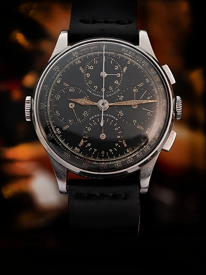 Universal Genève Aero-Compax Ref. 22414 Black Dial