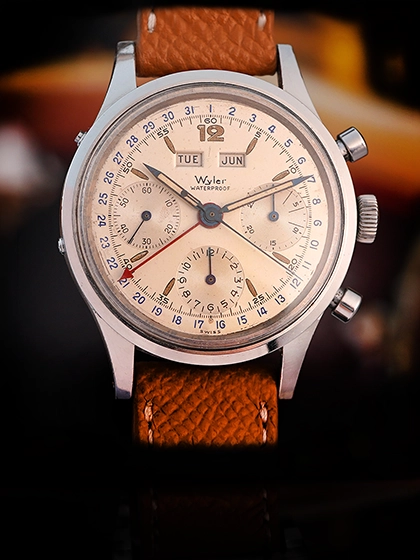 Wyler Triple Calendar Chronograph Waterproof